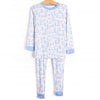 Blue Bunny Trails Bamboo Pajama Set, Blue