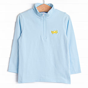 Wright Flight Embroidered Pullover, Blue