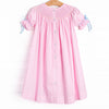 Egg-stra Special Sunday Smocked Bishop Dress, Pink