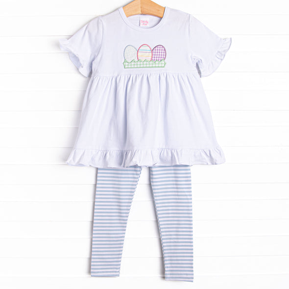 Egg-cellent Easter Applique Legging Set, Blue