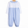 Choo Choo Charlie Applique Romper, Blue