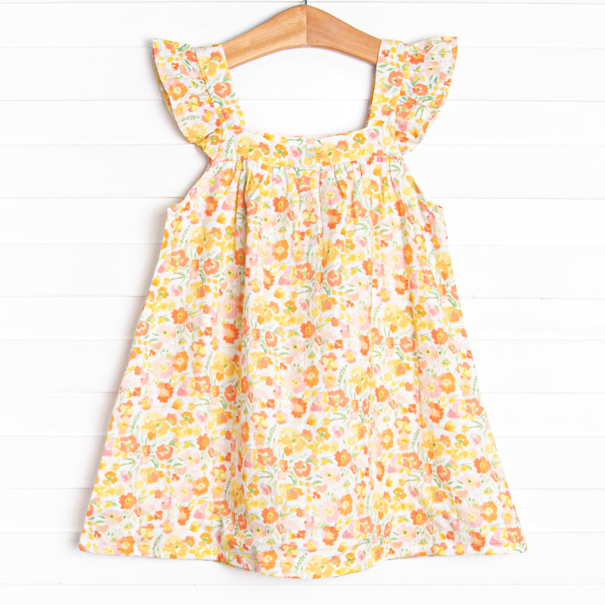 When the Sun Sets Muslin Dress, Yellow – Stitchy Fish