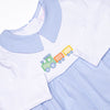 Choo Choo Charlie Applique Romper, Blue