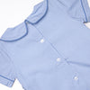 Peter Cottontail Smocked Short Set, Blue Gingham