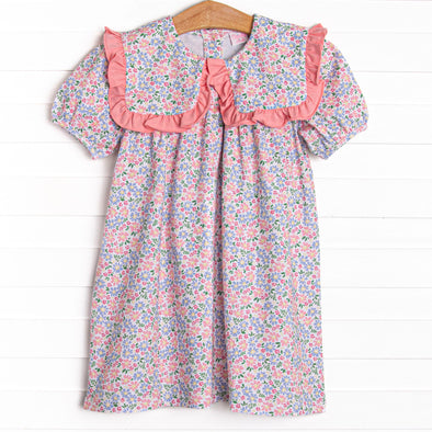 Bibsy Blooms Dress, Pink