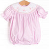 Baby Bunnies Smocked Bubble, Pink