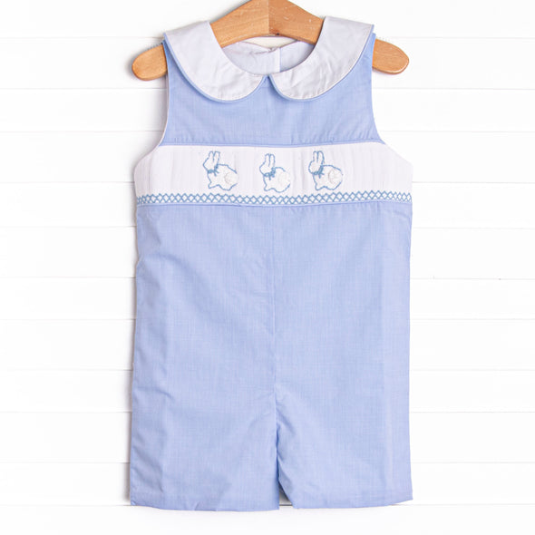 Baby Bunnies Smocked Short Jon Jon, Blue