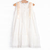 Heirloom Sleeveless Dress, White