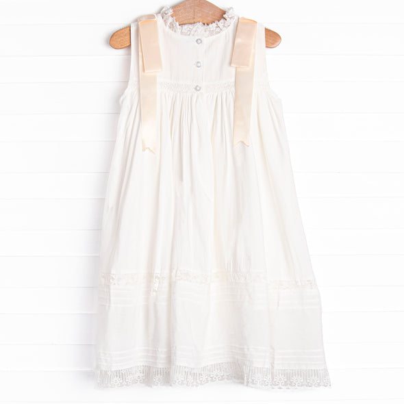 Heirloom Sleeveless Dress, White