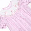 Baby Bunnies Smocked Bishop Dress, Pink