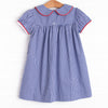 Color Me Happy Applique Dress, Blue