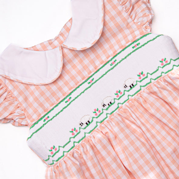 Shepherding Fields Smocked Dress, Pink