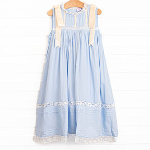 Heirloom Sleeveless Dress, Blue