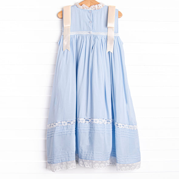 Heirloom Sleeveless Dress, Blue