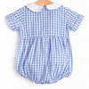 Shepherding Fields Smocked Bubble, Blue