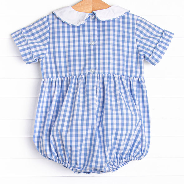 Shepherding Fields Smocked Bubble, Blue