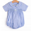 Bunny Field Fun Embroidered Bubble, Blue