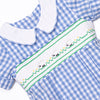 Shepherding Fields Smocked Bubble, Blue