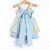 Sprouts of Spring Smocked Ruffle Short Set, Blue