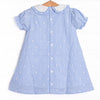 Celebration Sunday Embroidered Dress, Blue