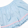 Sprouts of Spring Smocked Ruffle Short Set, Blue