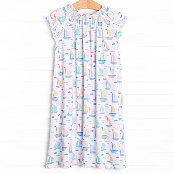 Dock Days Bamboo Night Gown, Blue