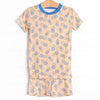 No Dole Days Bamboo Pajama Short Set, Yellow and Blue