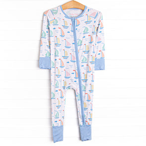 Dock Days Bamboo Zippy Pajama, Blue