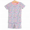 By the Bay Blooms Bamboo Pajama Short Set, Pink