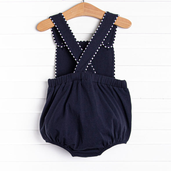 Old Glory Applique Sunsuit, Navy