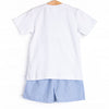 Off the Hook Smocked Short Set, Blue