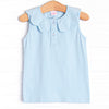 Samantha Scalloped Collar Sleeveless Top, (4 Colors)