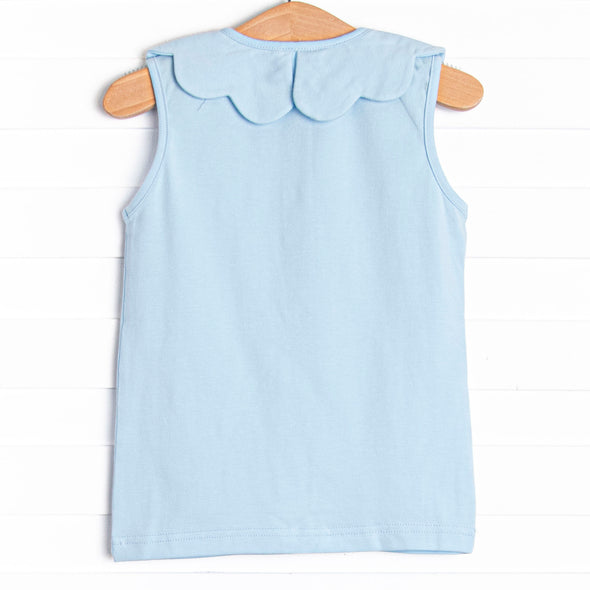 Samantha Scalloped Collar Sleeveless Top, (4 Colors)