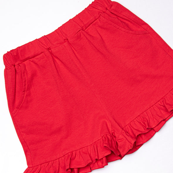 Nora Knit Ruffle Pocket Shorts, (6 Colors)