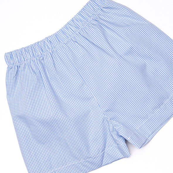 Off the Hook Smocked Short Set, Blue