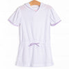 Sunny Day Shade Hooded Cover Up, White and Purple