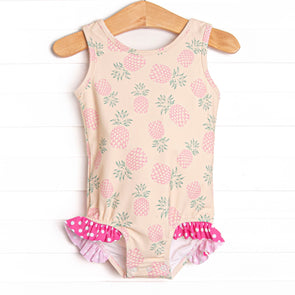 No Dole Days Sleeveless One Piece, Pink