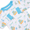 Birthday Bash Bamboo Pajama Set, Blue