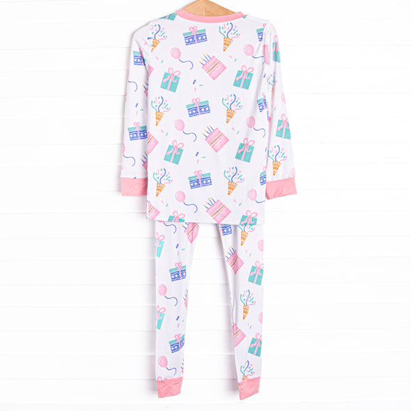 Party Favor Fun Bamboo Pajama Set, Pink