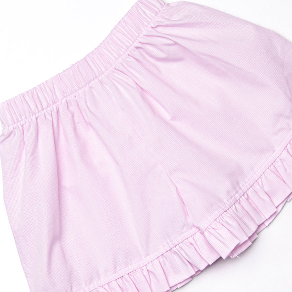 Birthday Girl Smocked Short Set, Pink