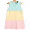 Color Block Clara Dress, Aqua