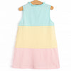 Color Block Clara Dress, Aqua