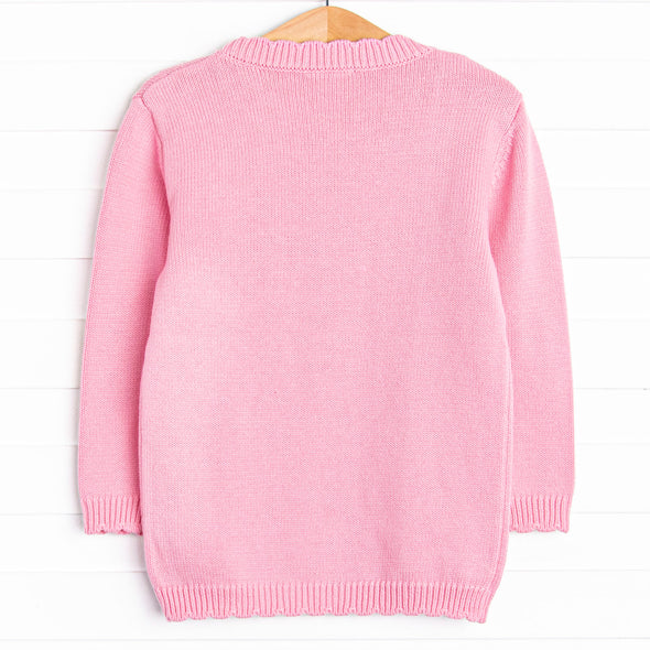 Double Scoop Sweater, Pink