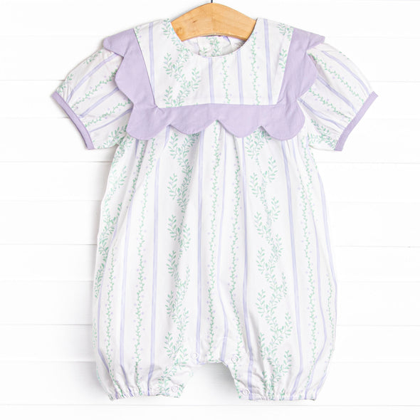 Wisteria Lanes Bubble Romper, Purple