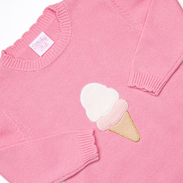 Double Scoop Sweater, Pink