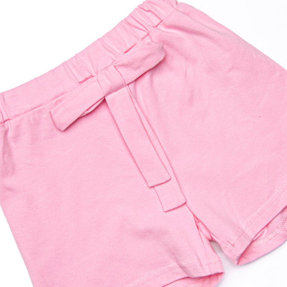 Melon Memories Applique Short Set, Pink Stripe