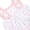 Watercolor Whales Ruffle Short Set, Pink