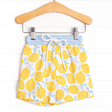 Lakeside Lemonade Swim Trunks, Blue