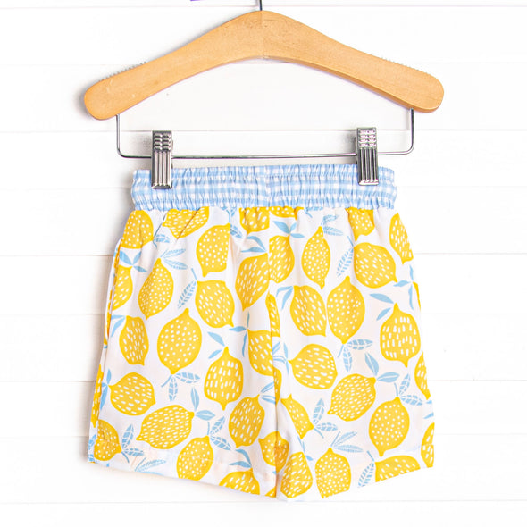 Lakeside Lemonade Swim Trunks, Blue