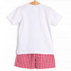 Save the Day Supers Smocked Short Set, Red